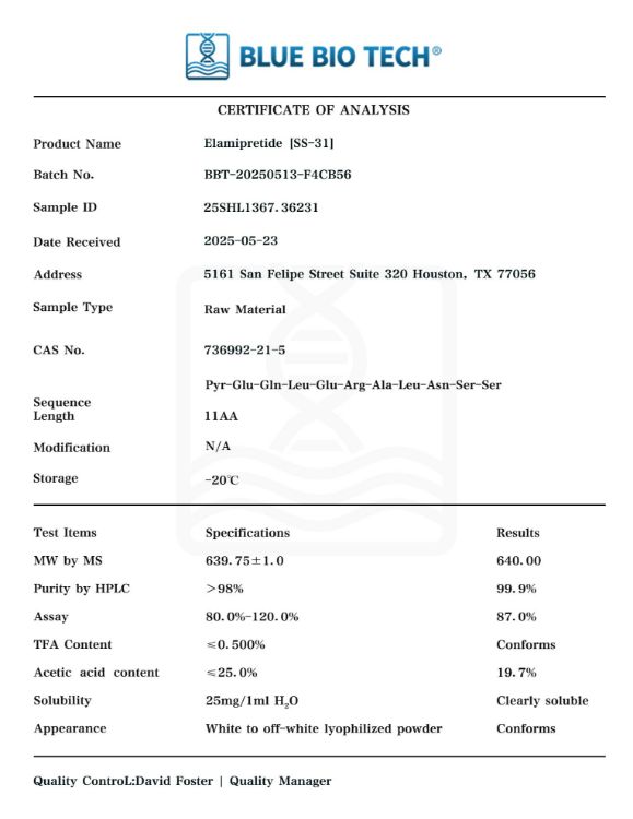 Picture of Elamipretide [SS-31]-10mg