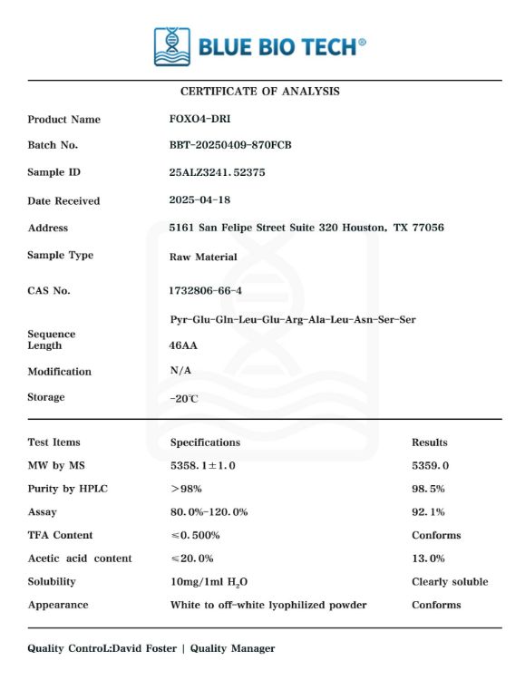 Picture of FOXO4-DRI -10mg