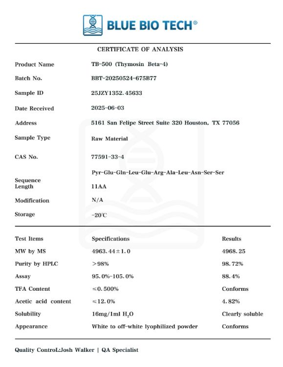 Picture of TB-500 (Thymosin Beta-4) – 10mg